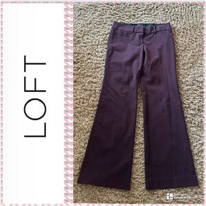 LOFT Marisa Maroon Wide-Leg Trousers